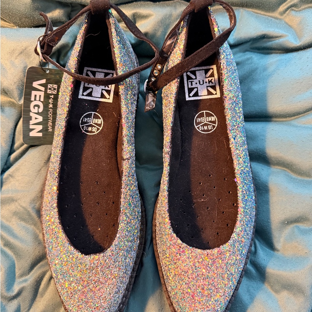 T.U.K Women's iridescent platform mary jane’s